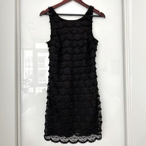 Black guess ruffled dress